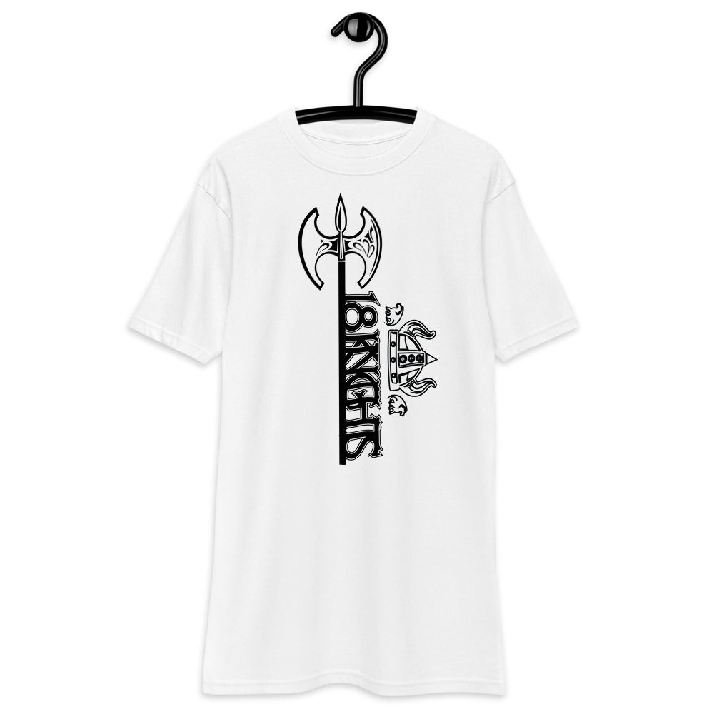 Logo with Mace (White/Red)