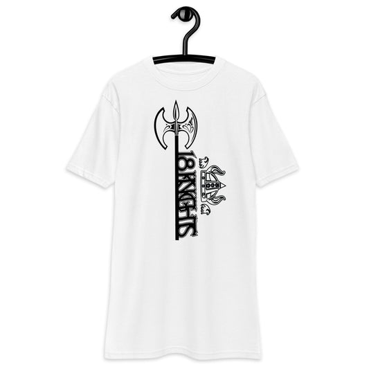 Logo with Mace (White/Red)